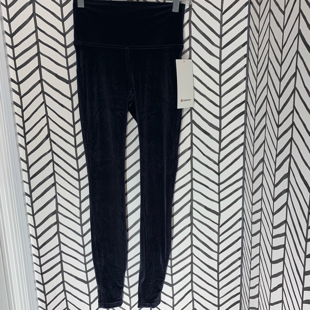 lululemon wunder lounge  high rise tight black 4 8